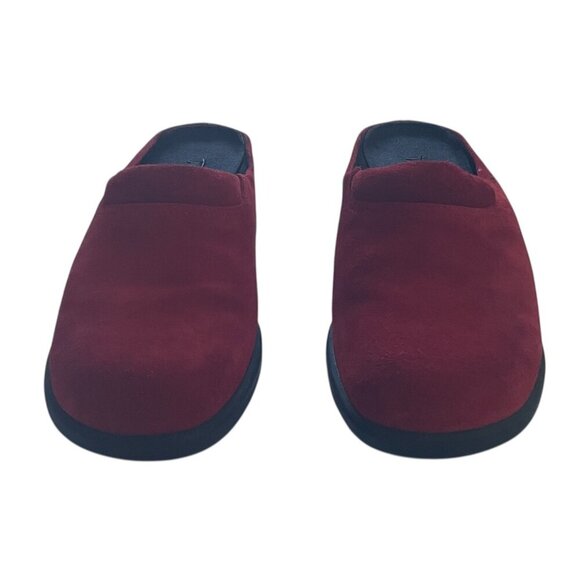 DKNY Red Suede Soft Leather Slip On Clogs Womens Size 6.5M - Picture 2 of 12